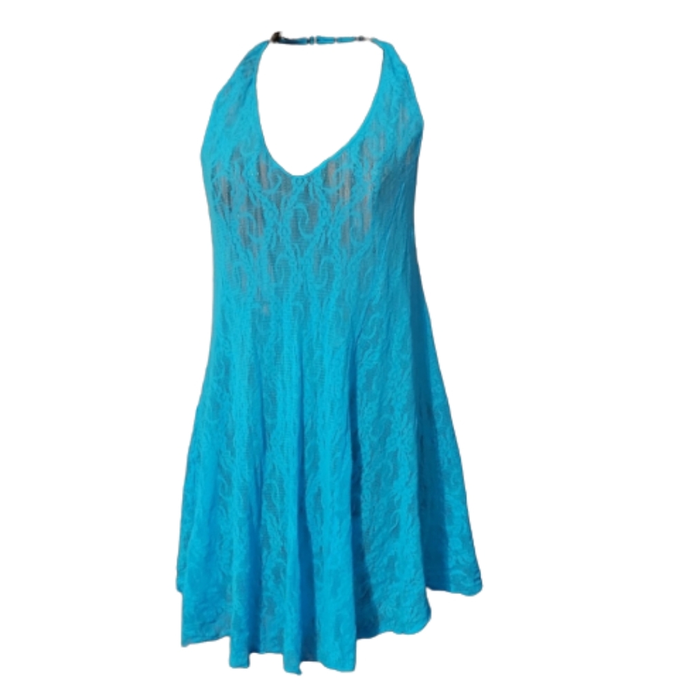 Halter Style Sheer Lace Lingerie